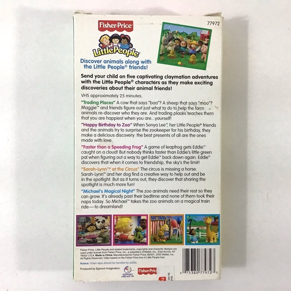 Fisher Price Little People VHS Video Tape Discovering Animals Volume 3 Vintage - Picture 3 of 7